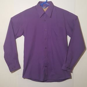 Dimension Shirt Men Purple Long Sleeve Button